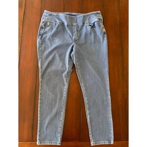 Belle Kim Gravel Size 20W‎ Stretch Denim Blue Skinny Jeans
